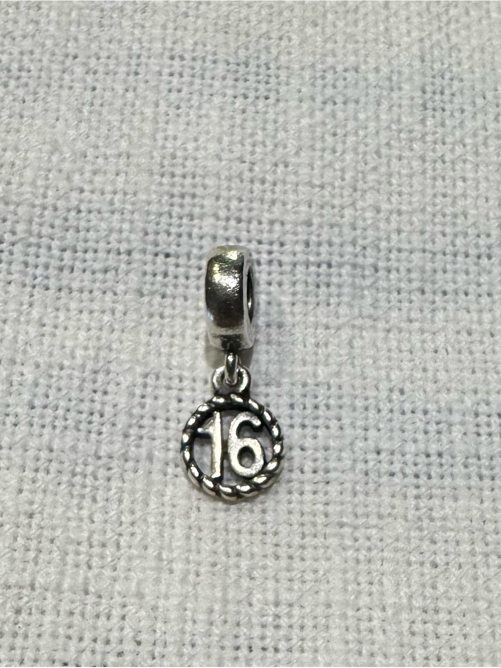 Pandora Silver '16' Dangle Charm